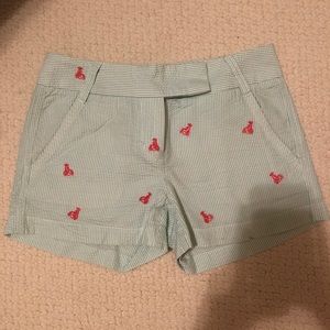 Jcrew lobster pattern chino shorts size 0